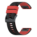 Miniatyrbillede 3 af 5: Sort Rød Sort Rød Silikone Urrem kompatibel med Garmin Fenix 7