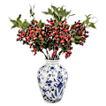 Miniatyrbild 5 av 6: Mini Falskt Granatäpple Frukt Juldekor Bröllop Hem Vardagsrum Bär Falsk Blomma Ornament Four small pomegranates orange