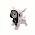 Miniatyrbild 1 av 5: Transformerande Robot Väckarklocka Ny Kreativ Barnleksak Student Elektronisk Tyst Liten Väckarklocka White