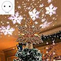 Miniatyrbilde 2 av 5: Bevegelige Blader Lys Led Tretoppstjerne Projeksjonslampe Bladtype Snøstorm Juletre Topplampe