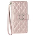 Fodral för iPhone 15plus Roséguld + kort rep Ring ins Plånbok med Korthållare Crossbody