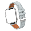 Miniatyrbillede 5 af 5: Lysegrå Lysegrå Læder Urrem kompatibel med Xiaomi Redmi Watch 2