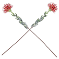 Miniatyrbillede 1 af 3: 2 stk. Kunstige Blomster Stilk Falske Blomster Arrangement Faux Blomster til Kontor Buket Boligindretning
