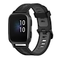 Miniatyrbillede 1 af 5: Sort Grå Sort Grå 20mm Silikone Urrem kompatibel med Garmin Venu Sq