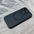 Fodral för iPhone 13roMax Indigoblå Magnetiskt läder stort hål