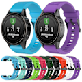 Miniatyrbillede 5 af 5: Sort Sort kompatibel med Garmin Fenix 5s (20mm) Silikone Urrem (hvid)