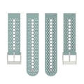 Miniatyrbild 3 av 5: Rock Cyan Vit Rock Cyan Vit 20mm Färgglatt Hål Silikonarmband