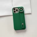 Fodral för iPhone 15promax grön Pebbled handledsringstativ