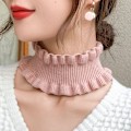 Miniatyrbilde 2 av 5: Dame falsk krage Avtakbar halv Cashmere Treøre Liten Wine Red Average size