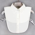 Miniatyrbilde 4 av 4: Dame falsk krage Avtakbar krage Allsidig skjerf nakkebeskyttelse Chiffon black pointed collar