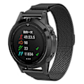 Miniatyrbillede 1 af 5: Sort Sort kompatibel med Garmin Fenix 6X Milanese Rem Urrem