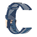 Miniatyrbilde 3 av 5: Blå Blåstripet Vevd Nylon Armbånd kompatibelt med Fitbit Versa 2, Fitbit Versa, Fitbit Versa Lite, Fitbit Blaze