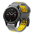 Miniatyrbillede 4 af 5: Grå Gul Grå Gul Silikone Urrem kompatibel med Garmin Fenix 6