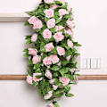 Miniatyrbillede 5 af 11: 2,4 m Kunstig Blomstrende Silke Rose Blomster Ranke Efeu Hjem Bryllupsdekoration Purple