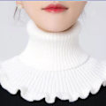 Miniatyrbilde 1 av 5: Dame falsk krage Avtakbar halv Cervical Support Varmende Singe White