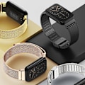 Miniatyrbillede 4 af 5: Sort Sort Rustfrit Stål Urrem kompatibel med Xiaomi Mi Band 7 Pro