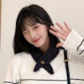 Miniatyrbilde 1 av 5: Dame falsk krage Avtakbar halv koreansk stil Vill Cy Farge Black and gray 61cm