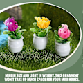 Miniatyrbilde 2 av 4: 5 stk. Mini Kunstig Bonsai Blomst Kunstige Planter Modeller Dukkehus Falske Bonsai Modeller