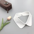 Miniatyrbilde 1 av 5: Dame falsk krage Avtakbar halv Allsidig Avtakbar Pe White chiffon round neck