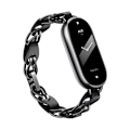 Miniatyrbillede 1 af 5: Sort Sort Mode Rustfrit Stål Armbånd kompatibelt med Xiaomi Mi Band 8