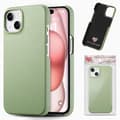 Fodral för iPhone 14 Pro Matcha Grön klassisk Enkel exklusiv Nisch Pebbled halv-kant