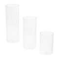Miniatyrbillede 4 af 4: 3 stk. Glas Votivlysestager - Klare Cylinderholdere til Fyrfadslys