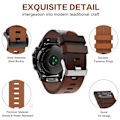 Miniatyrbillede 4 af 5: Læderurrem kompatibel med Garmin Descent Mk 2i