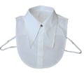 Miniatyrbilde 1 av 5: Dame falsk krage Avtakbar halv Business Dress Bomull Lang White