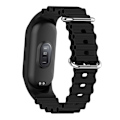 Miniatyrbillede 3 af 5: Sort Sort Silikone Urrem kompatibel med Xiaomi Mi Band 7 / 6 / 5 / 4 / 3