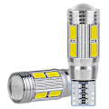 Miniatyrbilde 1 av 5: 2 STK W5W T10 12V 6000K 5630 10 SMD Bil LED Pære Canbus Skiltlys Kile Side Blinklys S