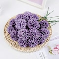 Miniatyrbillede 1 af 5: 10 stk. Silkekrysantemumkuglebuketter Hydrangea til bryllup Purple