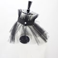 Miniatyrbilde 4 av 4: Dame falsk krage Avtakbar halv Mesh Treøre med Dobbel Black
