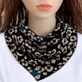 Miniatyrbilde 1 av 4: Dame falsk krage Avtakbar halvskjerf Allsidig Bana Vinter Leopard print