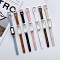 Pikkukuva 4 / 4: Nahkainen kellon ranneke, yhteensopiva Xiaomi Mi Band 7:n kanssa