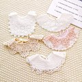 Miniatyrbilde 2 av 4: Dame falsk krage Avtakbar halv Blonde Bib Prinsesse Vintage Snowflake White