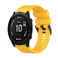Miniatyrbillede 1 af 5: Gul Gul Silikone Urrem kompatibel med Garmin Fenix 6x Sapphire