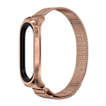 Miniatyrbillede 1 af 4: Rosaguld Rosaguld kompatibel med Xiaomi Mi Band 6 / 5 / 4 / 3 Rustfrit stål urrem