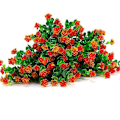 Miniatyrbillede 3 af 5: Kunstige Blomster, Falske UV-resistente Buksbom Buske Faux Plastik Grønne Planter Orange Red 8
