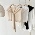 Miniatyrbillede 3 af 5: Dame falsk krave Aftagelig halv Shawl Ydre Beklædning Air Condi Red 100cm