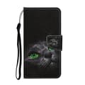 Fodral för iPhone 13 Svart Katt Tecknad Tryck Plånbok med Korthållare Flip