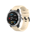 Miniatyrbilde 2 av 2: Beige Beige Silikon Hurtigutløserrem kompatibel med Garmin Fenix 7X
