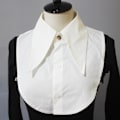 Miniatyrbilde 2 av 5: Dame falsk krage Avtakbar halv Business Dress Bomull Lang White