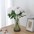 Miniatyrbillede 3 af 5: Kunstig Rose 10 stk. Åben Blomsterbuket Falske Rosestængler Falske Silke Blomster (Brændt Orange) White
