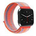Pikkukuva 1 / 3: Oranssi Sininen Oranssi Sininen Nylonranneke, yhteensopiva Fitbit Versa 1 / 2 kanssa