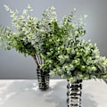 Pikkukuva 2 / 6: 3D-tulostettu 16-lehtinen eukalyptusrahapuu kodin sisustukseen Bundle of 16 money leaves dark green