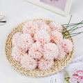 Miniatyrbilde 1 av 5: 10 stk. Silkekrysantemum Ball Buketter Hortensia for Bryllup Champagne