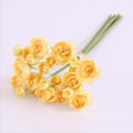 Miniatyrbilde 1 av 10: 3 Bunter Lange Stilker Ranunkler Kunstige Kameliablomster for Bryllup, Fester og Hjemmeinnredning, Perf Yellow 3 Bunches