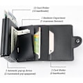 Miniatyrbillede 4 af 5: Dobbelt Tyverisikret Wallet RFID-NFC Sikker POP UP Kortholder Red Red- 12st Card