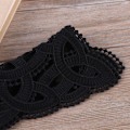 Miniatyrbild 3 av 5: Lös krage för kvinnor, avtagbar halvkrage i vattenlöslig spets Black