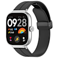Miniatyrbillede 1 af 5: Sort Sort Magnetisk Spænde Silikonerem kompatibel med Redmi Watch 4